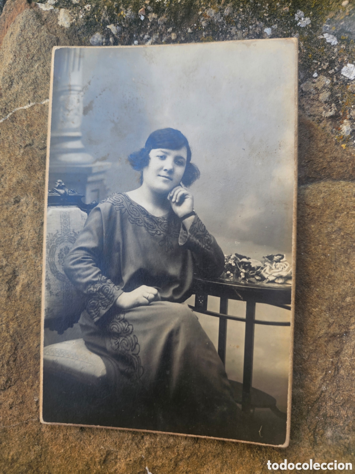 Fotograf&iacute;a antigua: Postal Fotogr&aacute;fica Antigua A&ntilde;os 20 &ndash; Retrato Mujer &ndash; J. Bosch (Granollers)