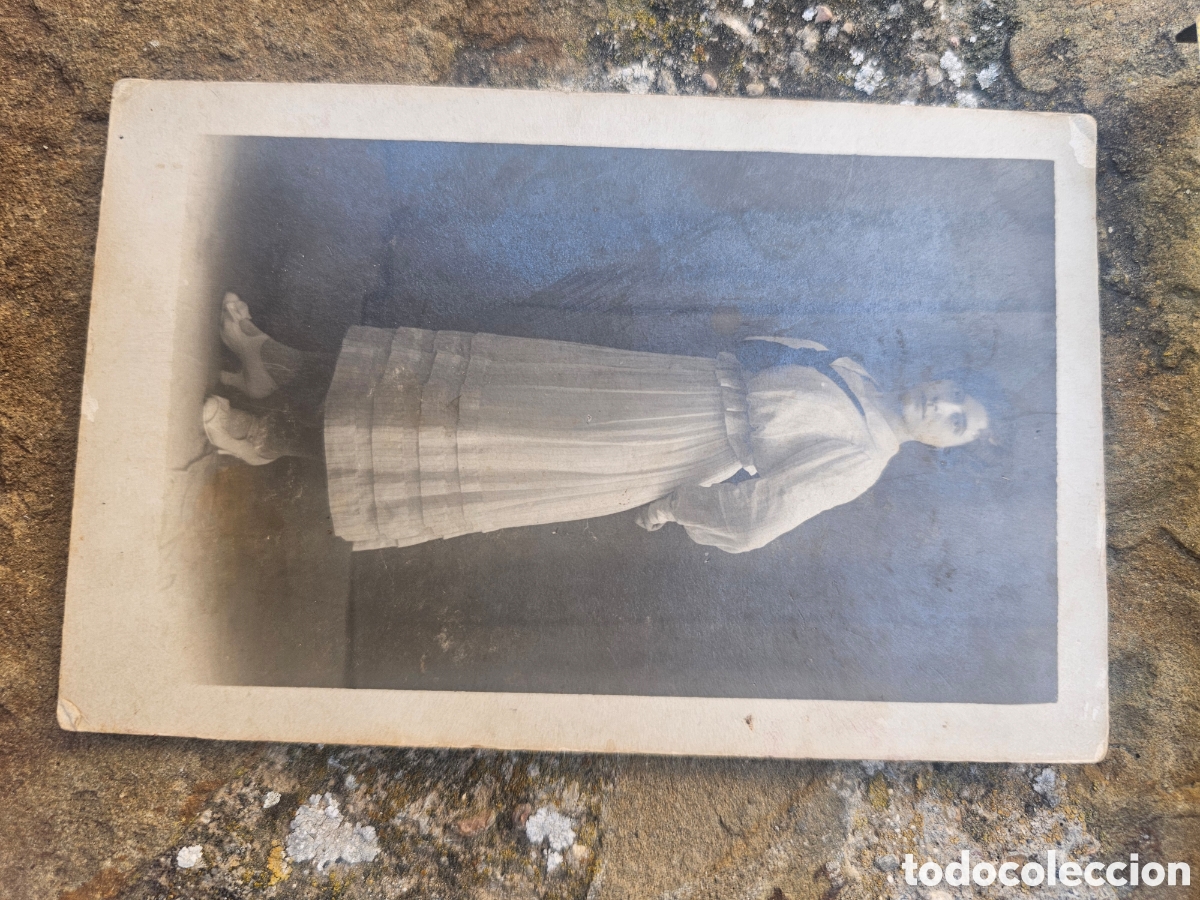 Fotograf&iacute;a antigua: Antigua Tarjeta Postal Fotogr&aacute;fica &ndash; Retrato de Mujer &ndash; American Alograf (Barcelona, c. 1910-1920)