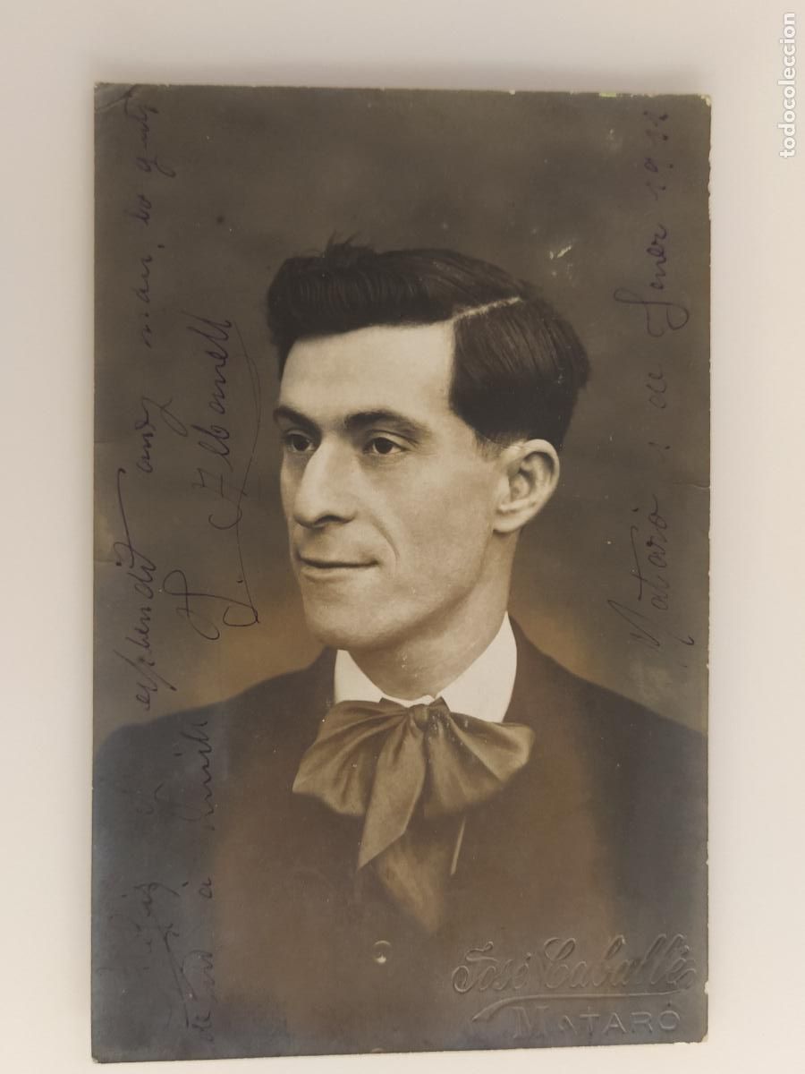 Fotograf&iacute;a antigua: J. ALBANELL - MATARO ANY 1911 - SELLO EN SECO JOSE CABALLE FOTOGRAFO - POSTAL ANTIGUA -(116.347)