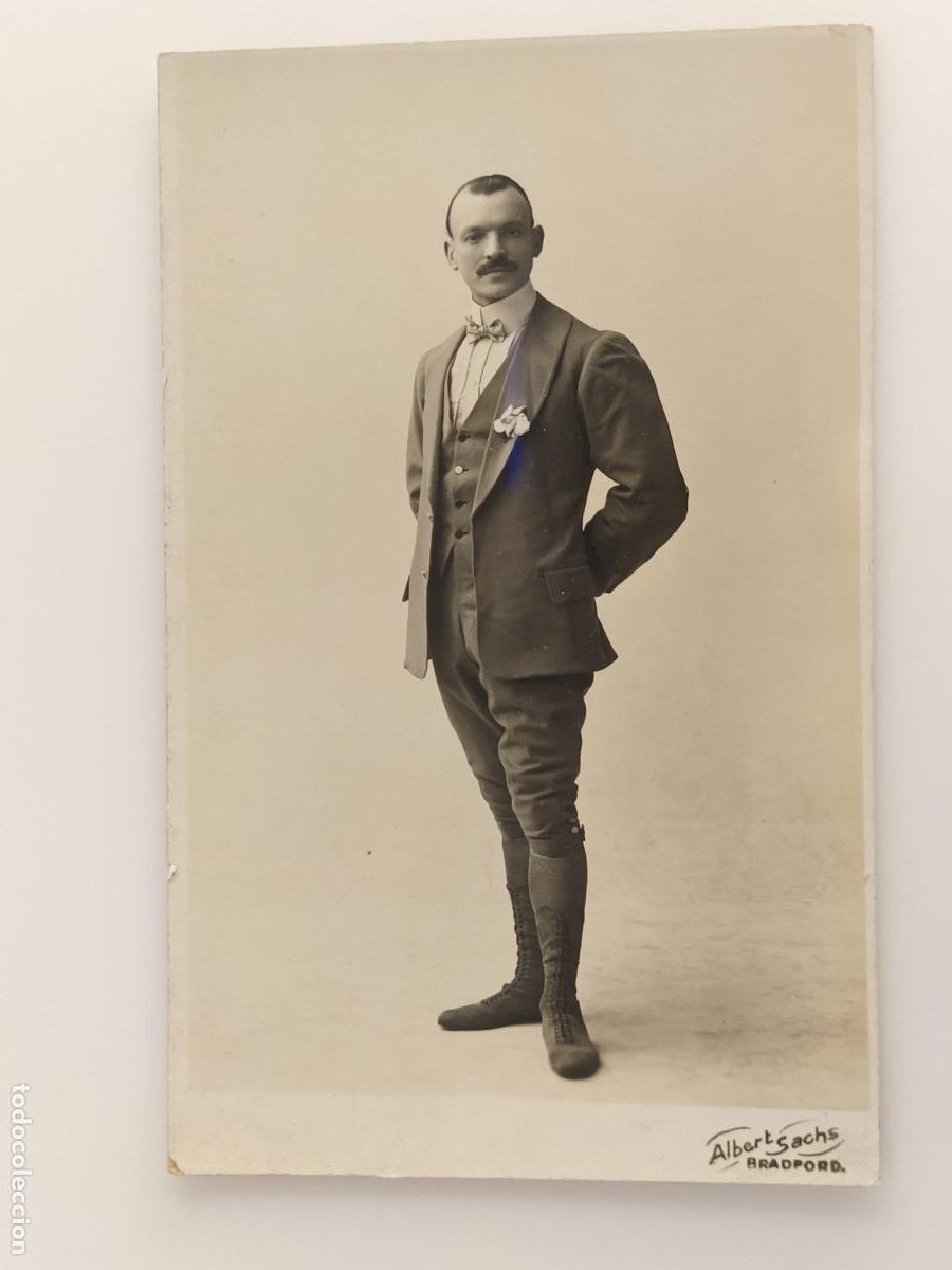 Fotograf&iacute;a antigua: UN HOMBRE ELEGANTE - ALBERT SACHS , BRADFORD - FOTOGRAFICA - POSTAL ANTIGUA -(116.408)