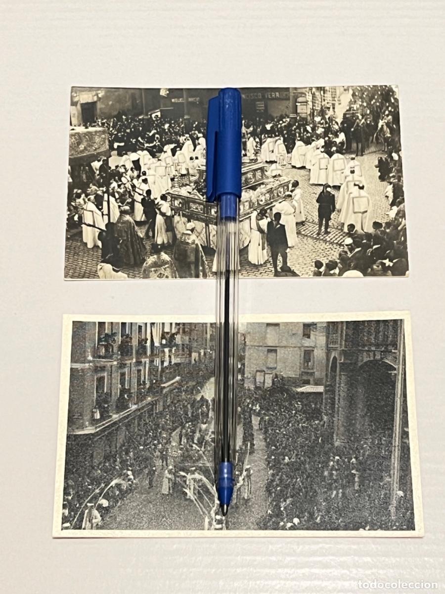 Fotograf&iacute;a antigua: 2 fotograf&iacute;as de la SEMANA SANTA de ZARAGOZA MERCADO CENTRAL a&ntilde;os 40 ???