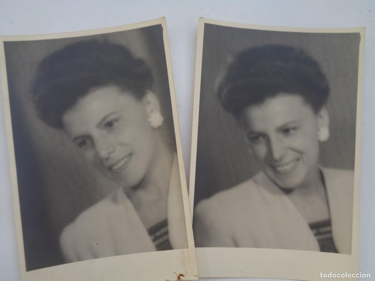 Fotograf&iacute;a antigua: LOTE DE 2 FOTOS DE ESTUDIO DE BELLA SE&Ntilde;ORITA , A&Ntilde;OS 40. DE G. HAJEK , VIENA