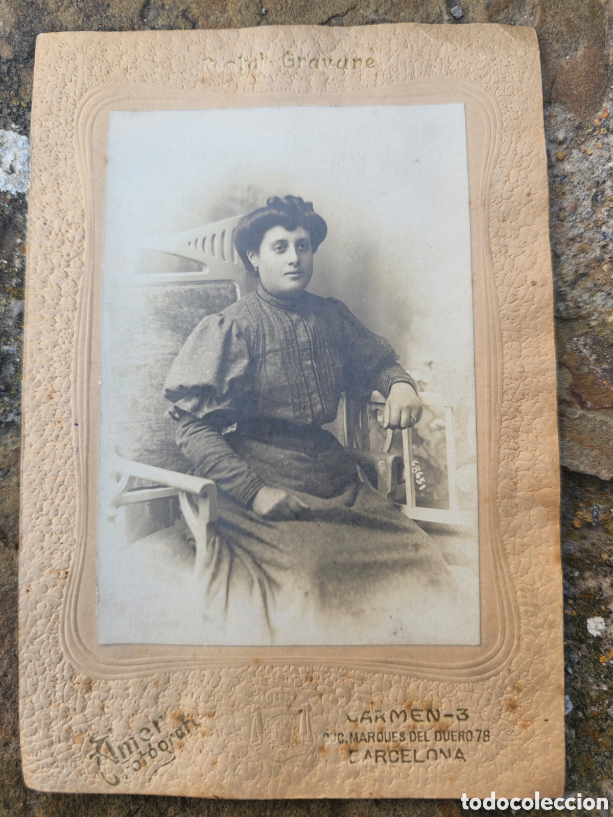 Fotograf&iacute;a antigua: Fotograf&iacute;a Postal Antigua - Retrato de Mujer (Amer Fot&oacute;grafo, Barcelona, c. 1900-1910)