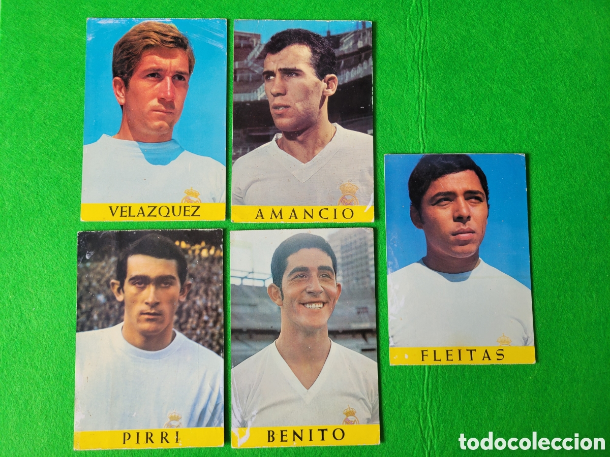 Fotograf&iacute;a antigua: LOTE 5 ANTIGUAS POSTALES JUGADORES DEL REAL MADRID