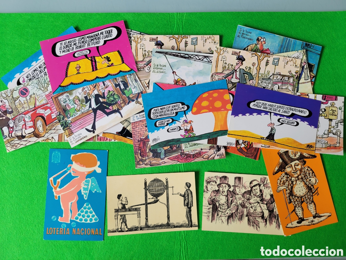Fotograf&iacute;a antigua: LOTE 31 POSTALES LOTERIA NACIONAL POR FORGES/MINGOTE A&Ntilde;OS 70
