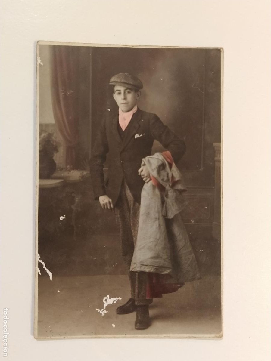 Fotograf&iacute;a antigua: EL JOVEN TORERO - FOTO A. MONTORO , SAGUNTO - FOTOGRAFIA - POSTAL ANTIGUA -(116.489)