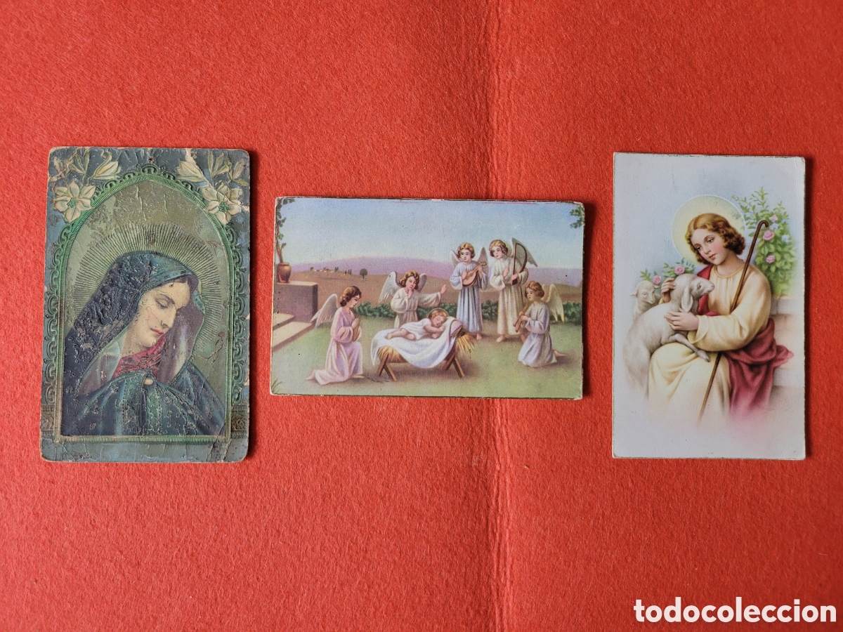 Fotograf&iacute;a antigua: LOTE 4 ANTIGUAS POSTALES RELIGIOSAS CON FELICITACION