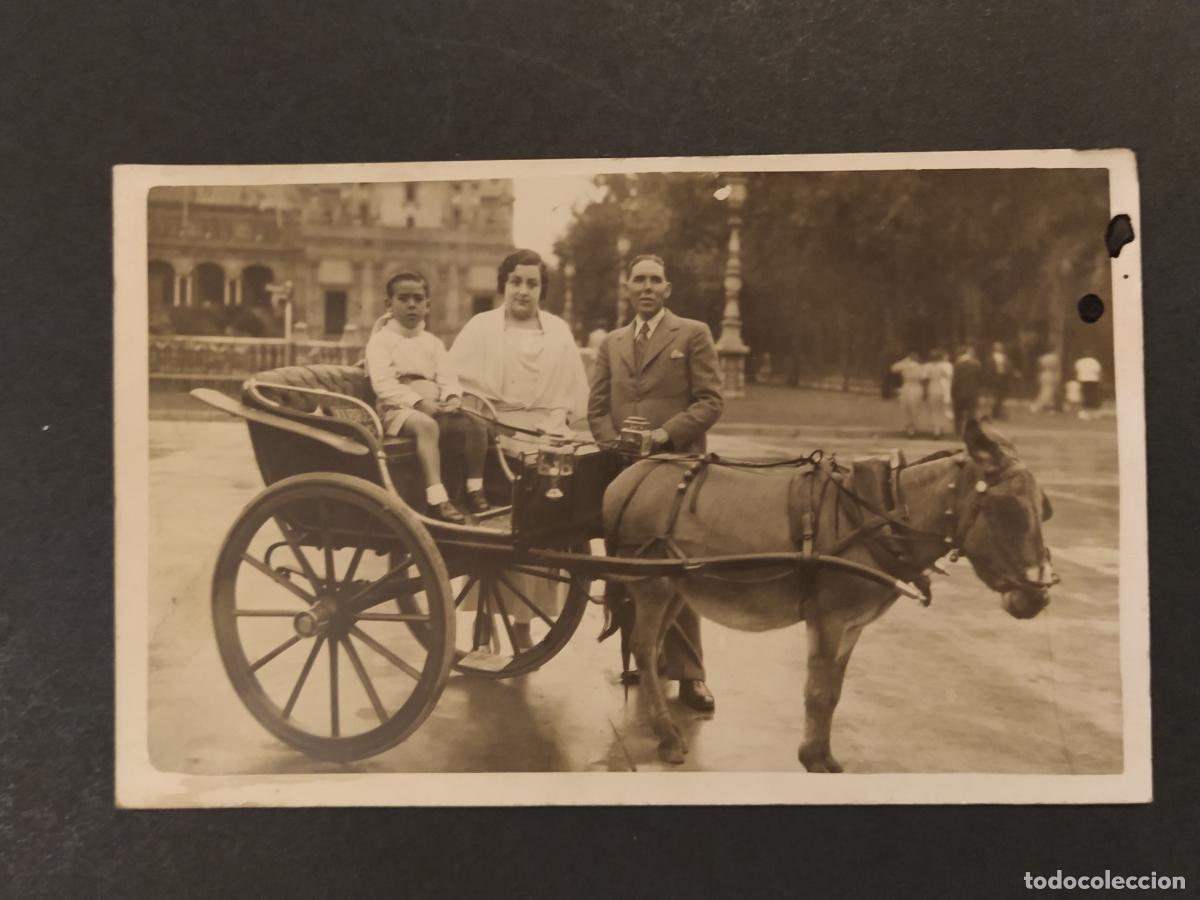 Antique Photography: BARCELONA - FAMILIA EN CARRO - POSTAL - FOTOGRAFIA ANTIGUA -(116.586)