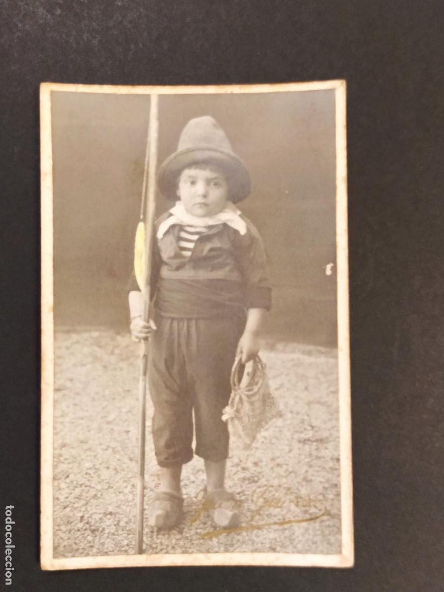 Antique Photography: NI&Ntilde;O PESCADOR - FOTO ARS - FOTOGRAFIA ANTIGUA -(116.596)