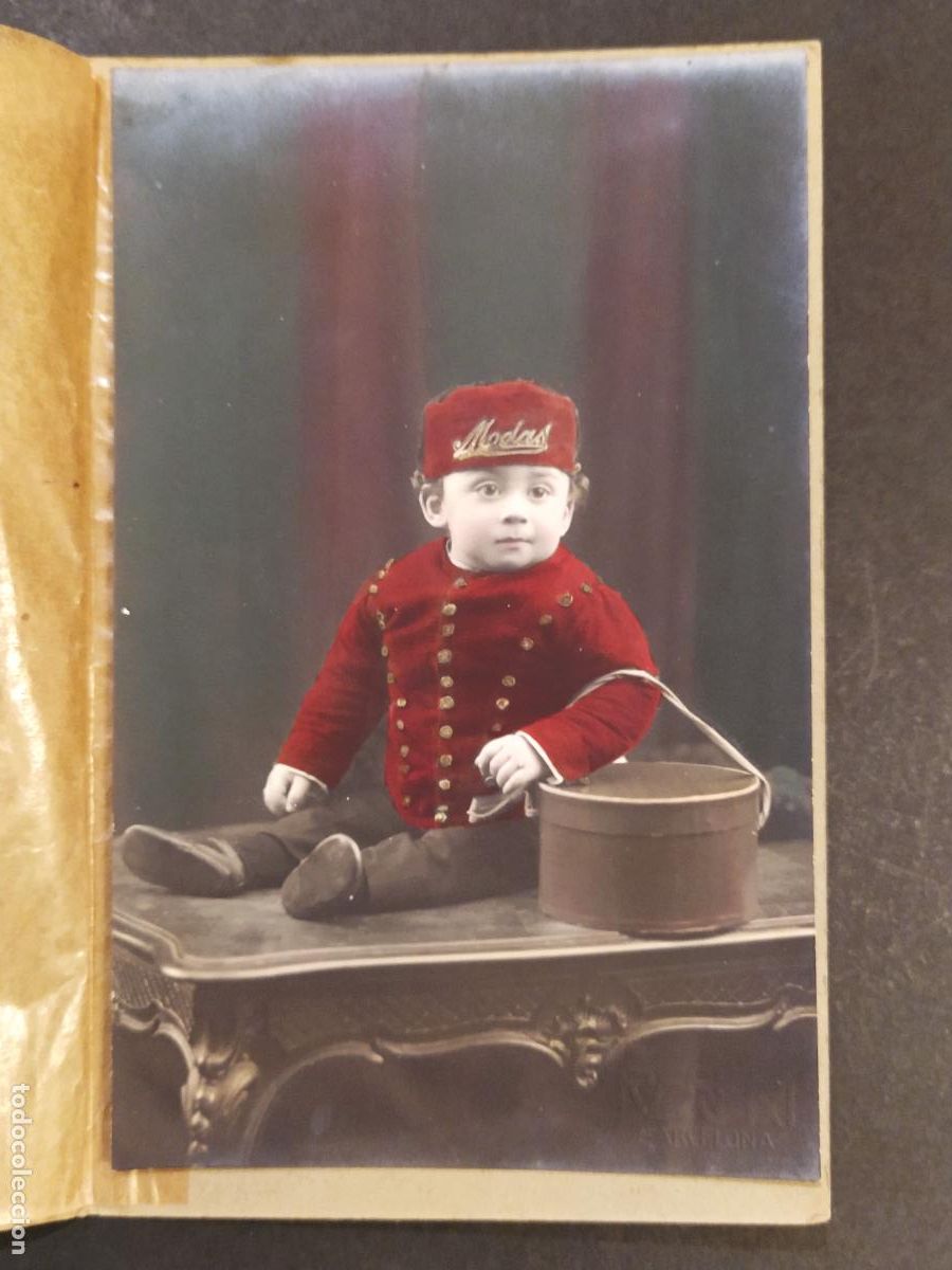 Antique Photography: EL NI&Ntilde;O BOTONES CON GORRO DE MODAS - FOTO RENOM , BARCELONA - FOTOGRAFIA ANTIGUA -(116.598)