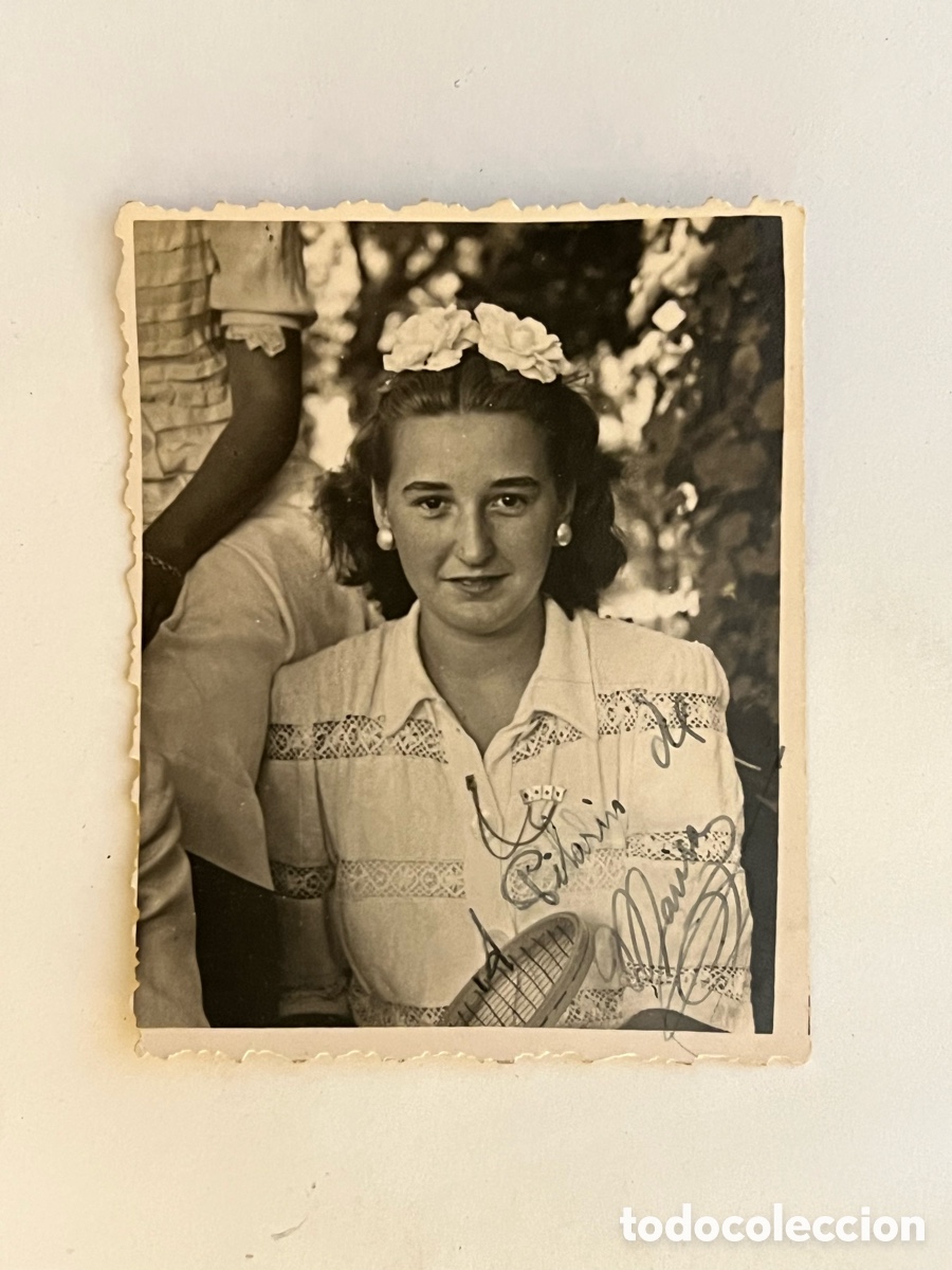Fotograf&iacute;a antigua: VIVEROS, Valencia. Recuerdo de Pilarin a su amiga Marisa&hellip; E. Utrilla, fot&oacute;grafo. Julio de 1946