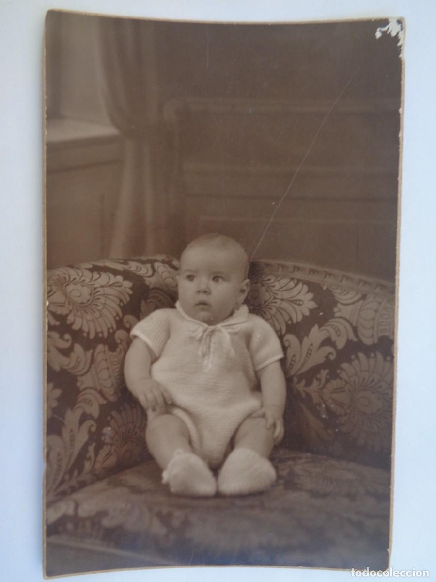 Fotograf&iacute;a antigua: PRECIOSA FOTO ESTUDIO DE NI&Ntilde;O PEQUE&Ntilde;O. DE NAVARRO, PUEBLONUEVO DEL TERRIBLE ( CORDOBA ). PP. SIGLO