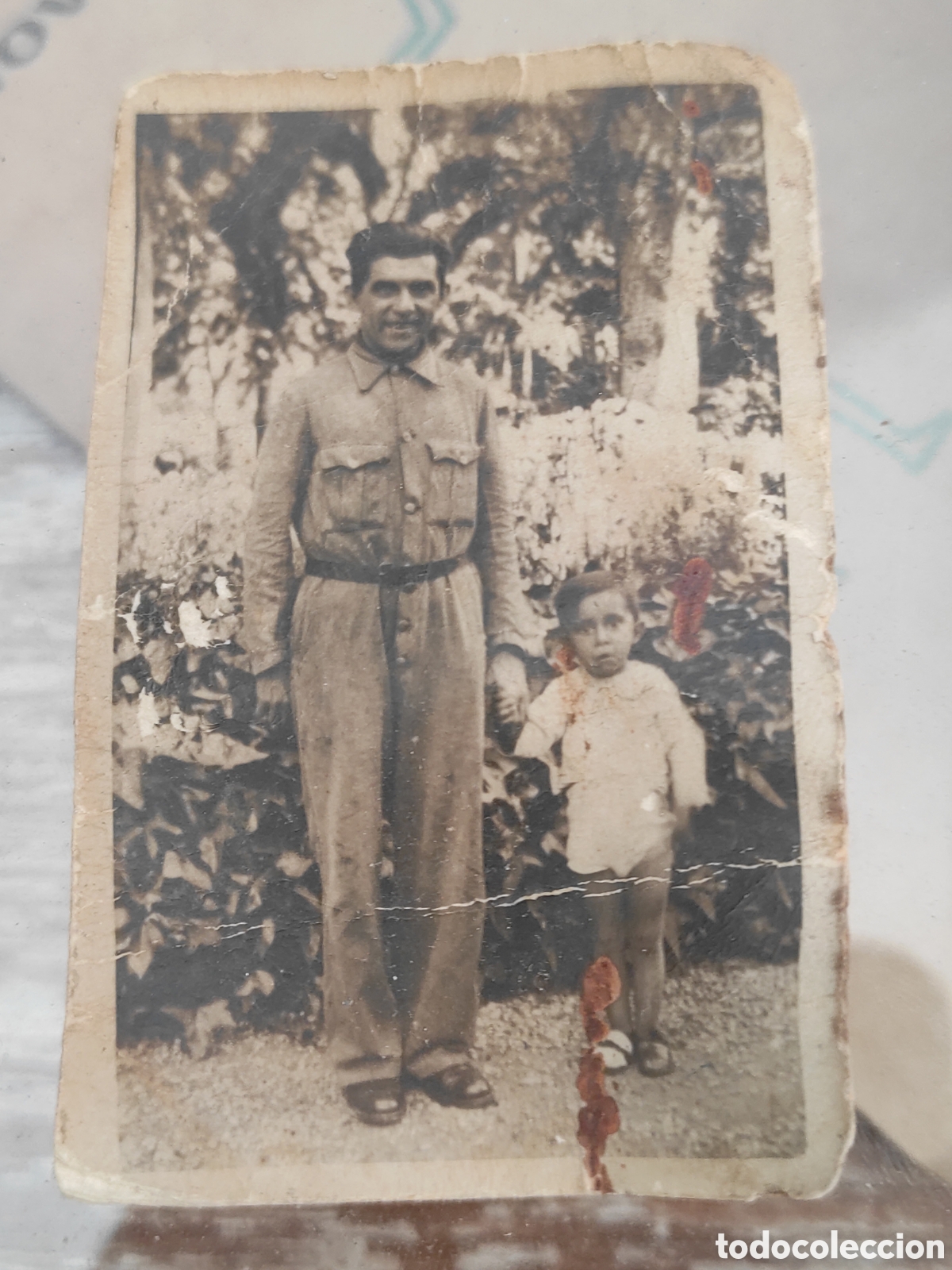 Fotograf&iacute;a antigua: Peque&ntilde;a fotograf&iacute;a tarjeta postal antigua