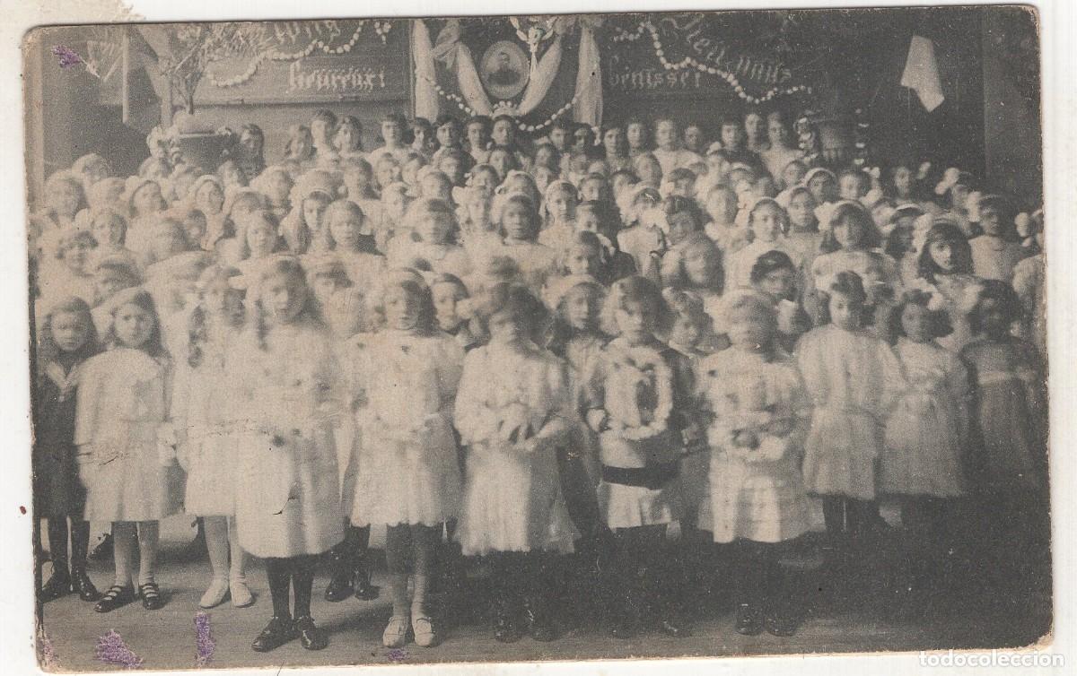 Fotograf&iacute;a antigua: Foto tarjeta. Gran comuni&oacute;n de ni&ntilde;as. Externat des S&oelig;urs Apostolines, Saint-Jacobsmarkt, Amberes