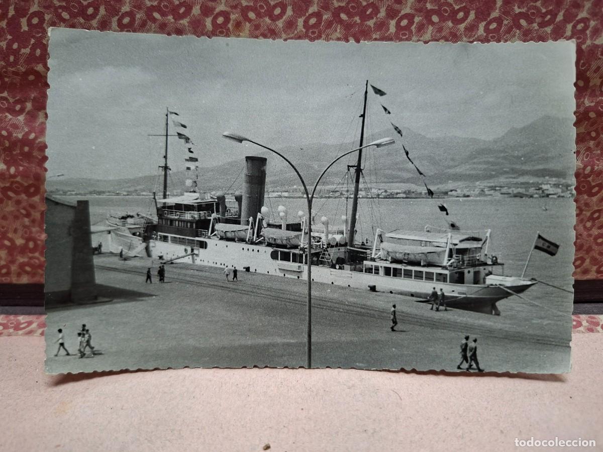 Fotograf&iacute;a antigua: ANTIGUA FOTOGRAFIA BARCO PUERTO MELILLA 1962