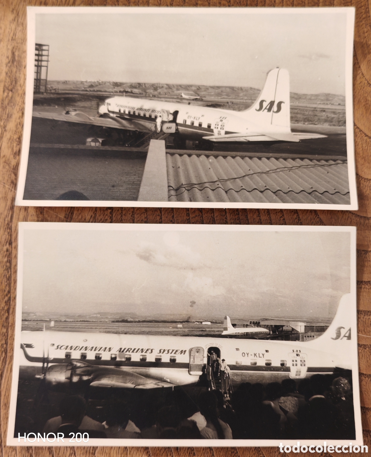 Fotograf&iacute;a antigua: 2 Fotos tama&ntilde;o postal - Aeropuerto de Barajas - A&ntilde;os 60