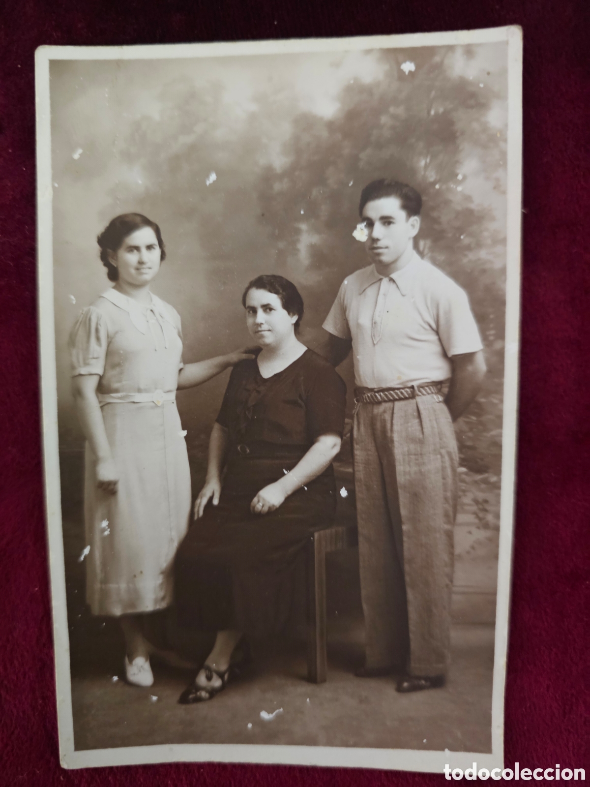 Fotograf&iacute;a antigua: Fotograf&iacute;a Antigua Retrato de Familia - Formato Postal Kodak - C. 1930s 1940s
