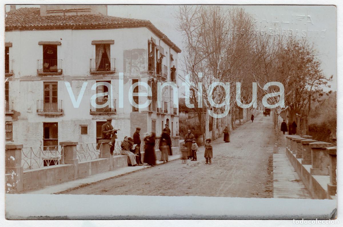 Fotograf&iacute;a antigua: Manuel Gallifa Antigua vista. Carretera de Graus, Barbastro, Huesca Postal fotogr&aacute;fica 1900s
