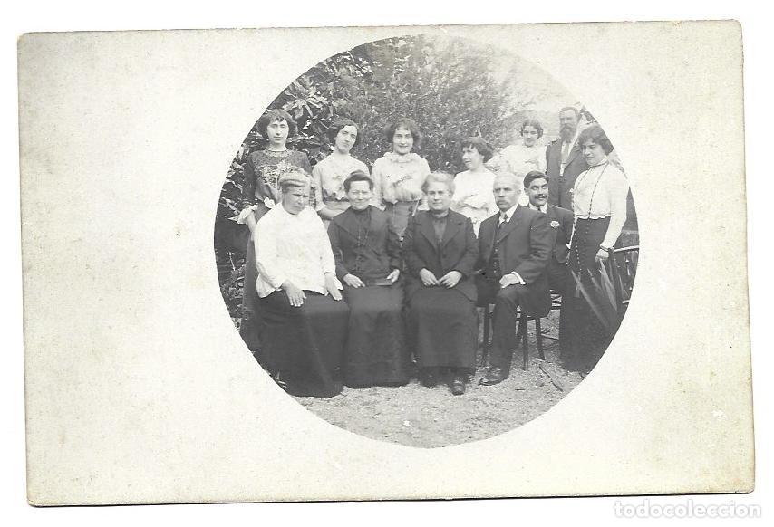 Fotograf&iacute;a antigua: Postal fotograf&iacute;a antigua grupo familiar primeros a&ntilde;os s. XX. Mollet del Vall&eacute;s. Escrita, N/C