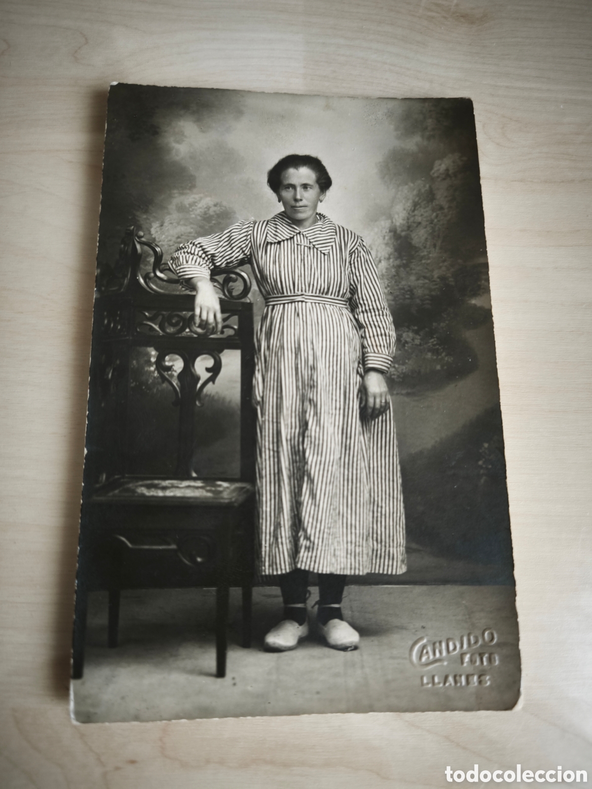 Fotograf&iacute;a antigua: Postal foto C&aacute;ndido Llanes. Sin circular