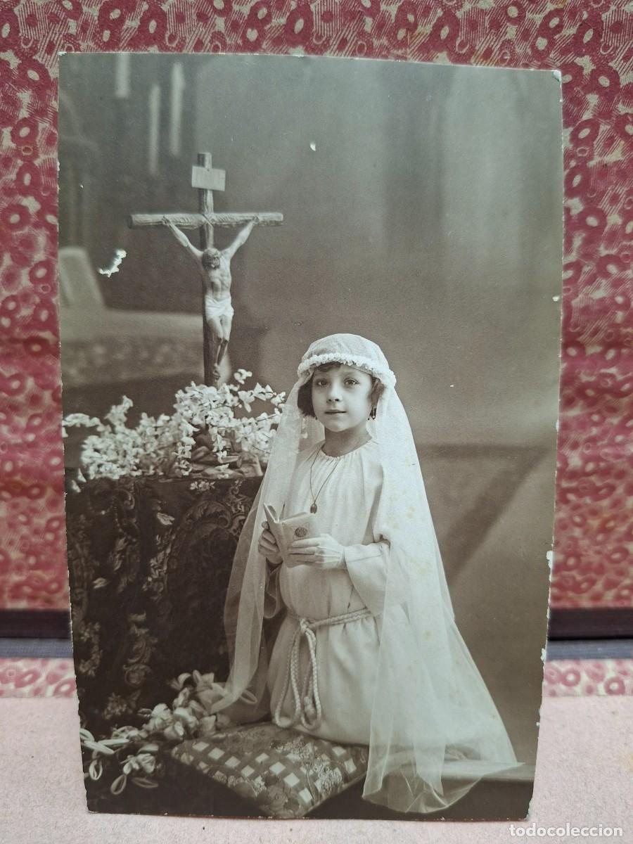 Fotograf&iacute;a antigua: ANTIGUA FOTOGRAFIA RETRATO SELLO MATEO HERMANOS MURCIA 1924