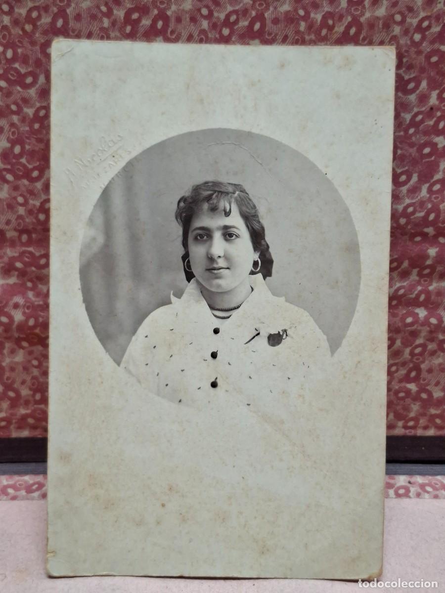 Fotograf&iacute;a antigua: ANTIGUA FOTOGRAFIA RETRATO SELLO A. NICOLAS ALGEZARES MURCIA