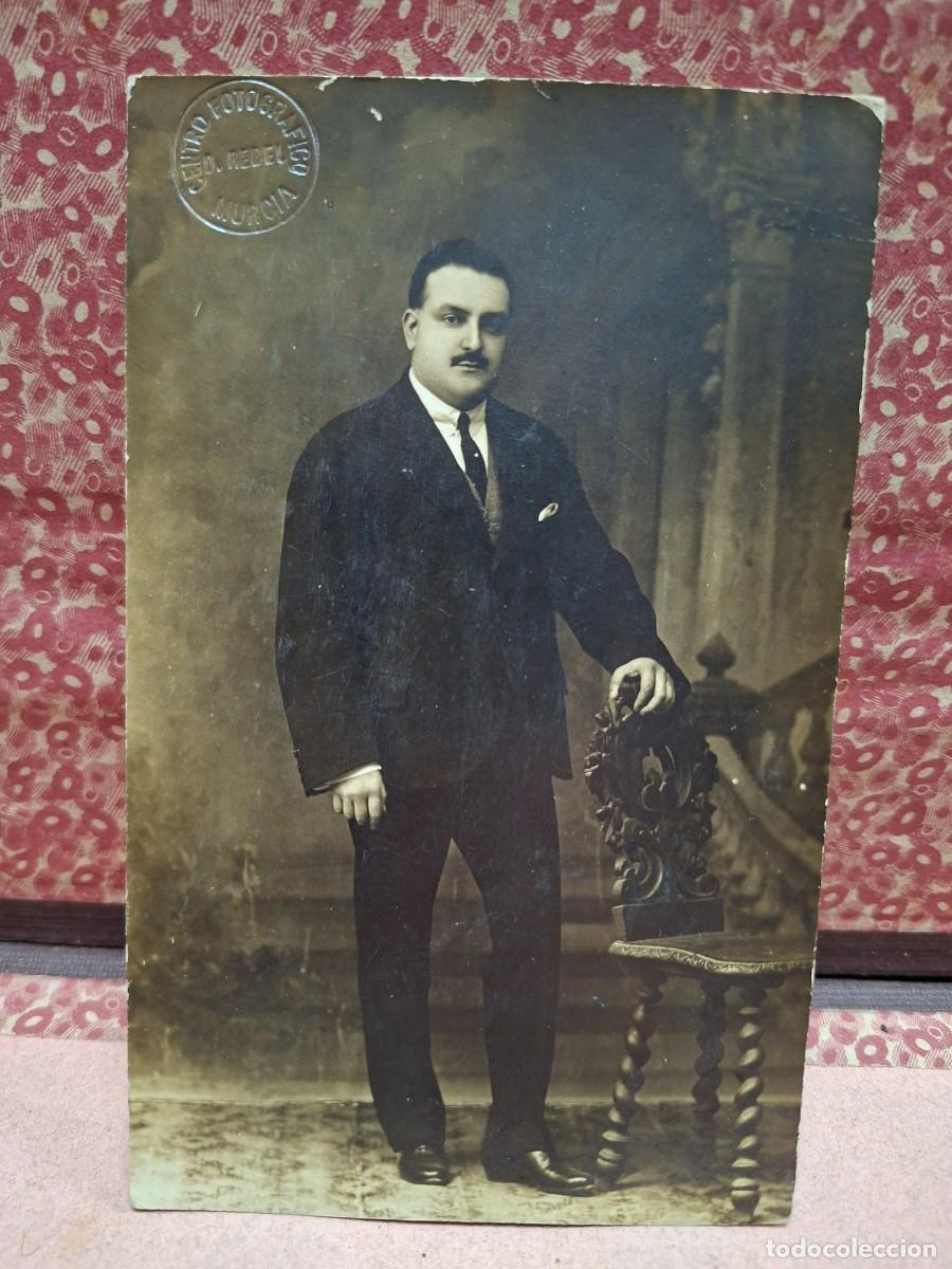 Fotograf&iacute;a antigua: ANTIGUA FOTOGRAFIA RETRATO SELLO CENTRO FOTOGRAFICO VILLAR MURCIA SEIQUER