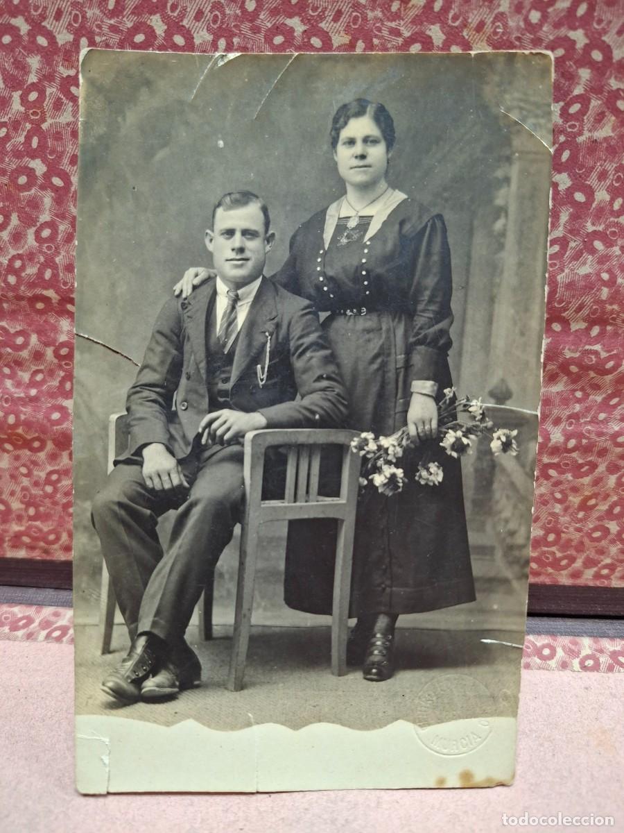 Fotograf&iacute;a antigua: ANTIGUA FOTOGRAFIA RETRATO SELLO CENTRO FOTOGRAFICO REBEL MURCIA