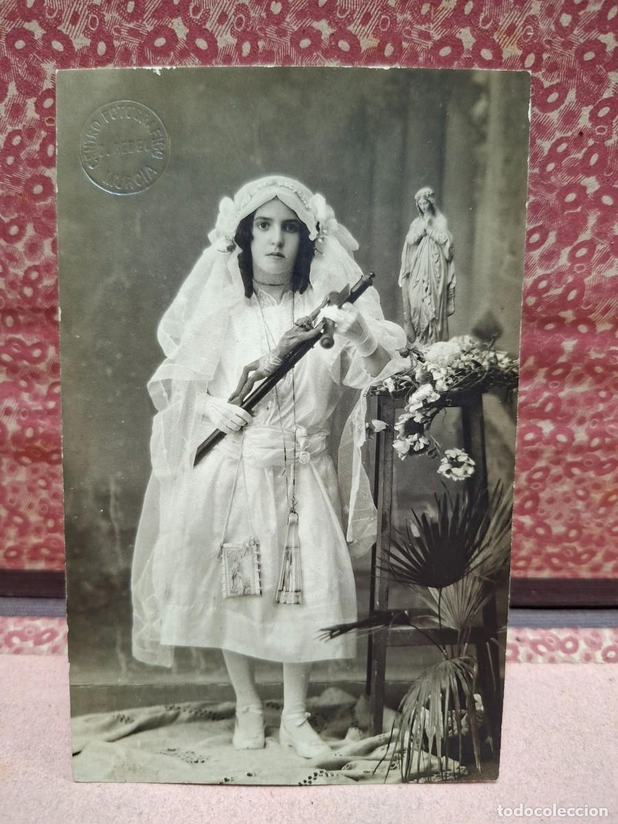 Fotograf&iacute;a antigua: ANTIGUA FOTOGRAFIA RETRATO SELLO CENTRO FOTOGRAFICO REBEL MURCIA