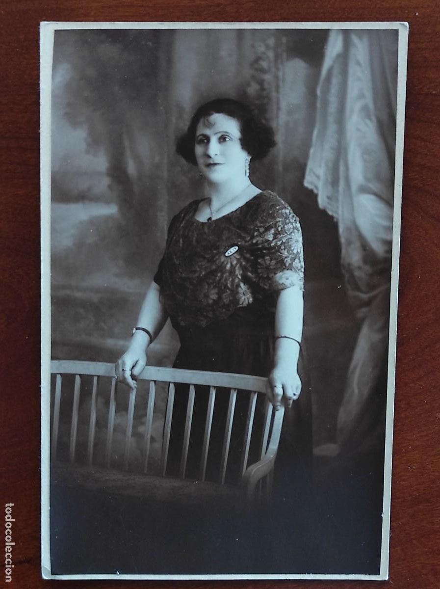 Fotograf&iacute;a antigua: RETRATO DE SE&Ntilde;ORA - FOTO REL&Aacute;MPAGO DE MONTEVIDEO (URUGUAY) - CART&Oacute;N DURO