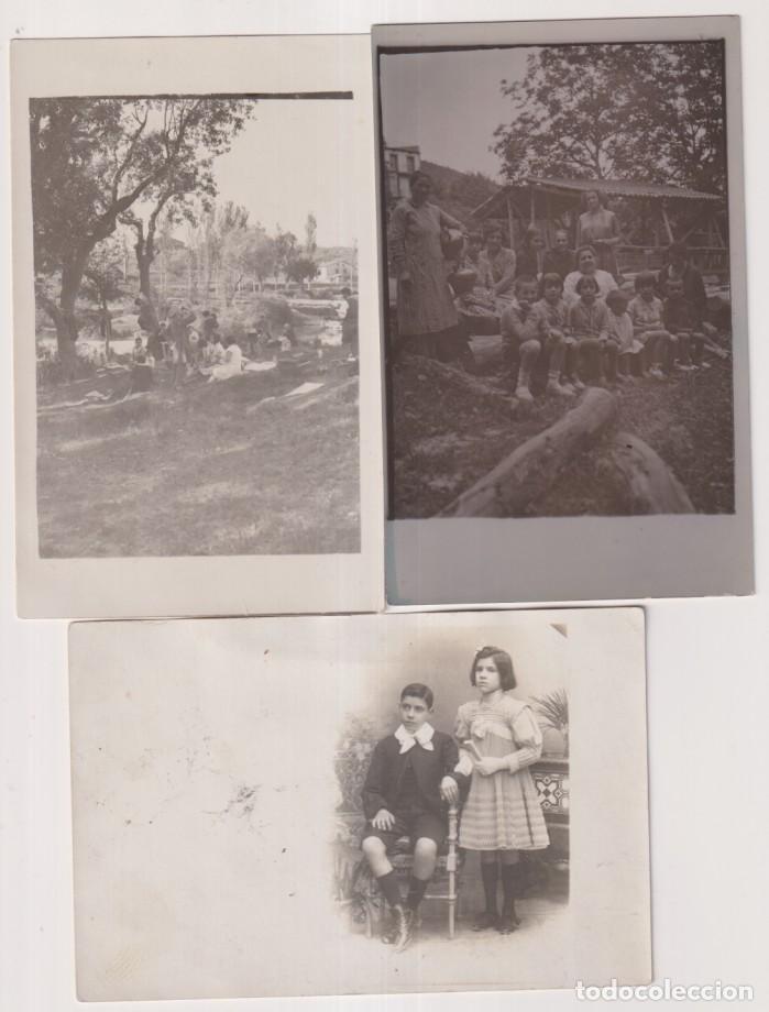 Alte Fotografie: Lote de 3 Antiguas Foto Postales (14x9,5 c)