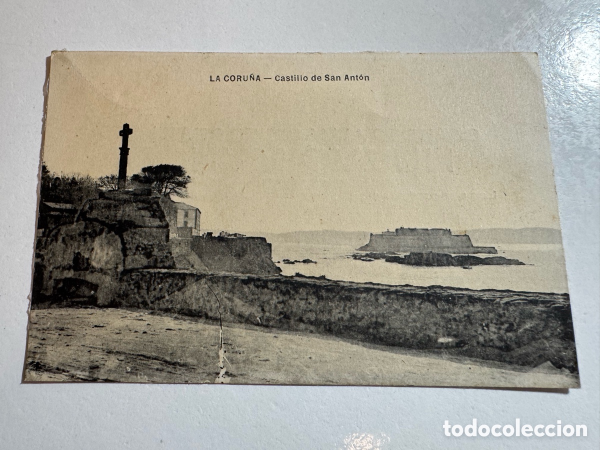 Fotograf&iacute;a antigua: Postal Antigua La Coru&ntilde;a. Castillo de San Ant&oacute;n.