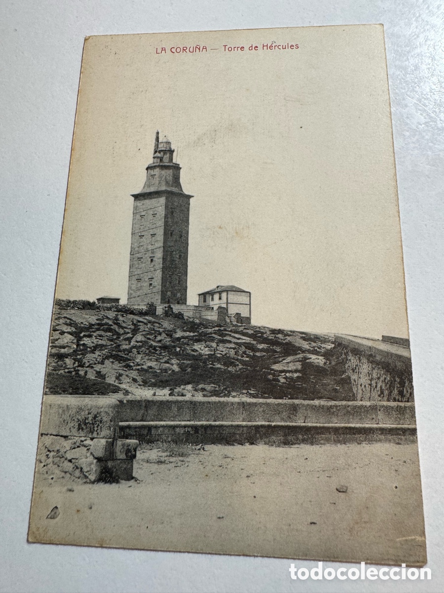 Fotograf&iacute;a antigua: Postal Antigua La Coru&ntilde;a. Torre de H&eacute;rcules.