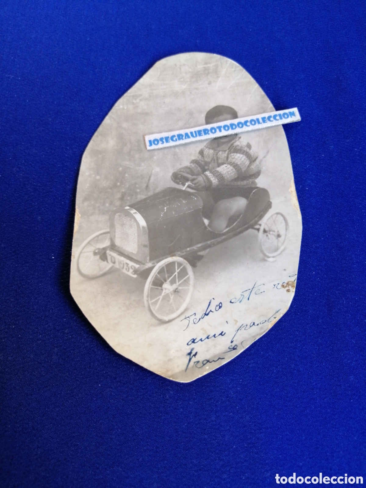 Fotograf&iacute;a antigua: NI&Ntilde;O MODELO COCHE DE PEDALES FOTOGRAF&Iacute;A ANTIGUA SIGLO PASADO
