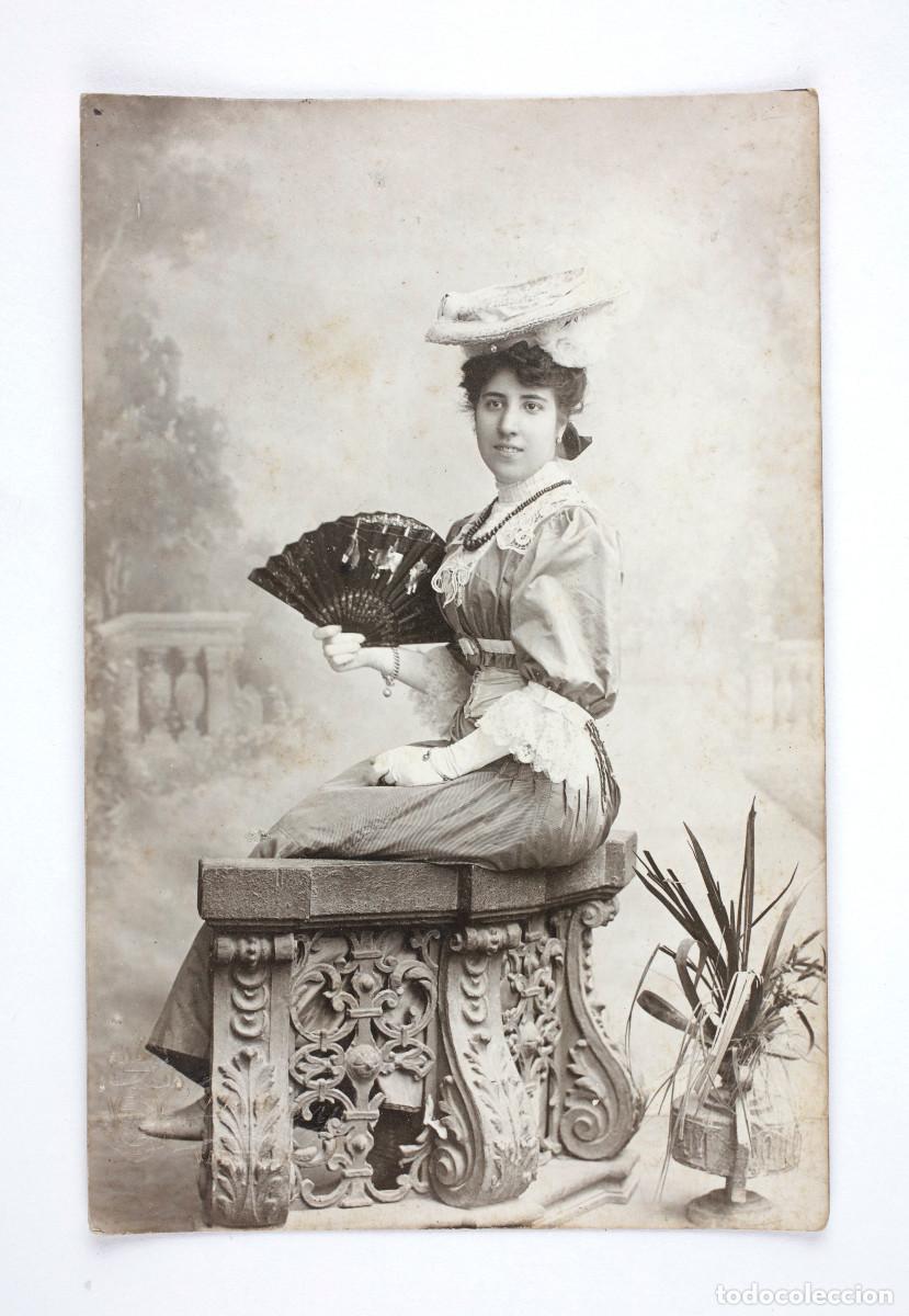 Fotograf&iacute;a antigua: RETRTO POR IDENTIFICAR, FOTO DERREY, VALENCIA. 1906 APROX.