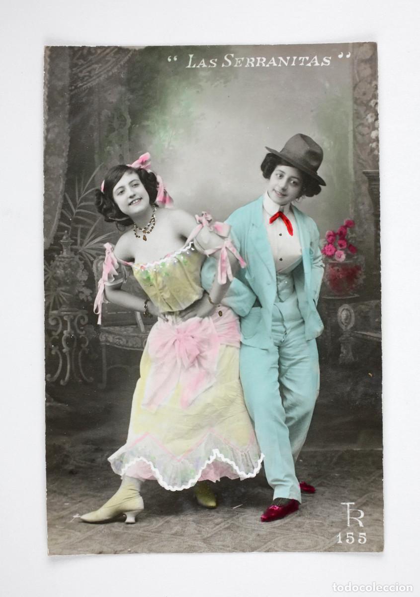 Fotograf&iacute;a antigua: LAS SERRANITAS, FOTOGRAF&Iacute;A ILUMINADA. 1910 APROX.