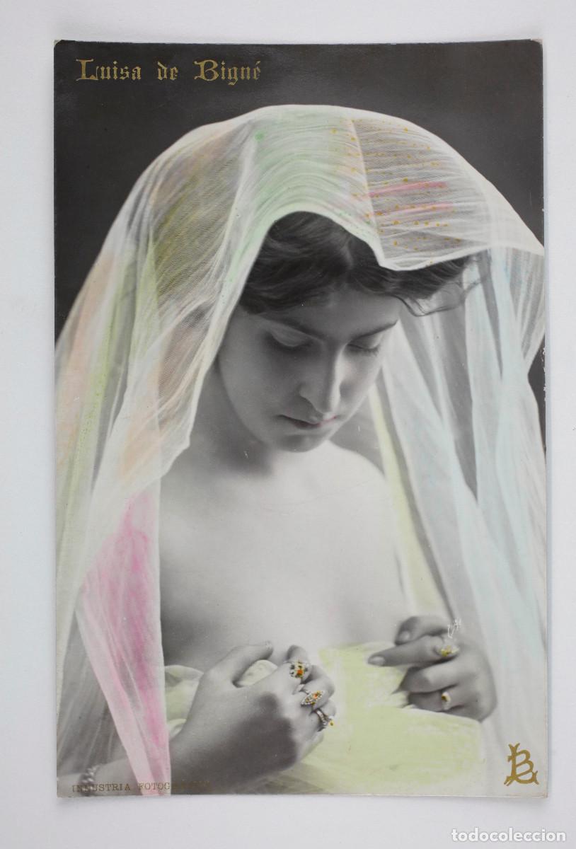 Fotograf&iacute;a antigua: LUISA DE BIGN&Eacute;. CUPLETISTA, FOTO ILUMINADA. 1910 APROX.