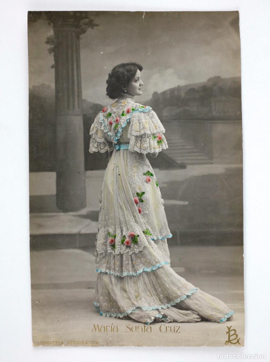 Fotograf&iacute;a antigua: MAR&Iacute;A SANTA CRUZ, TEATRO. 1910 APROX.