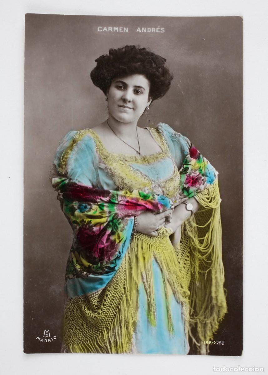 Fotograf&iacute;a antigua: CARMEN ANDR&Eacute;S, 190 APROX. ESCRITA EN EL REVERSO.