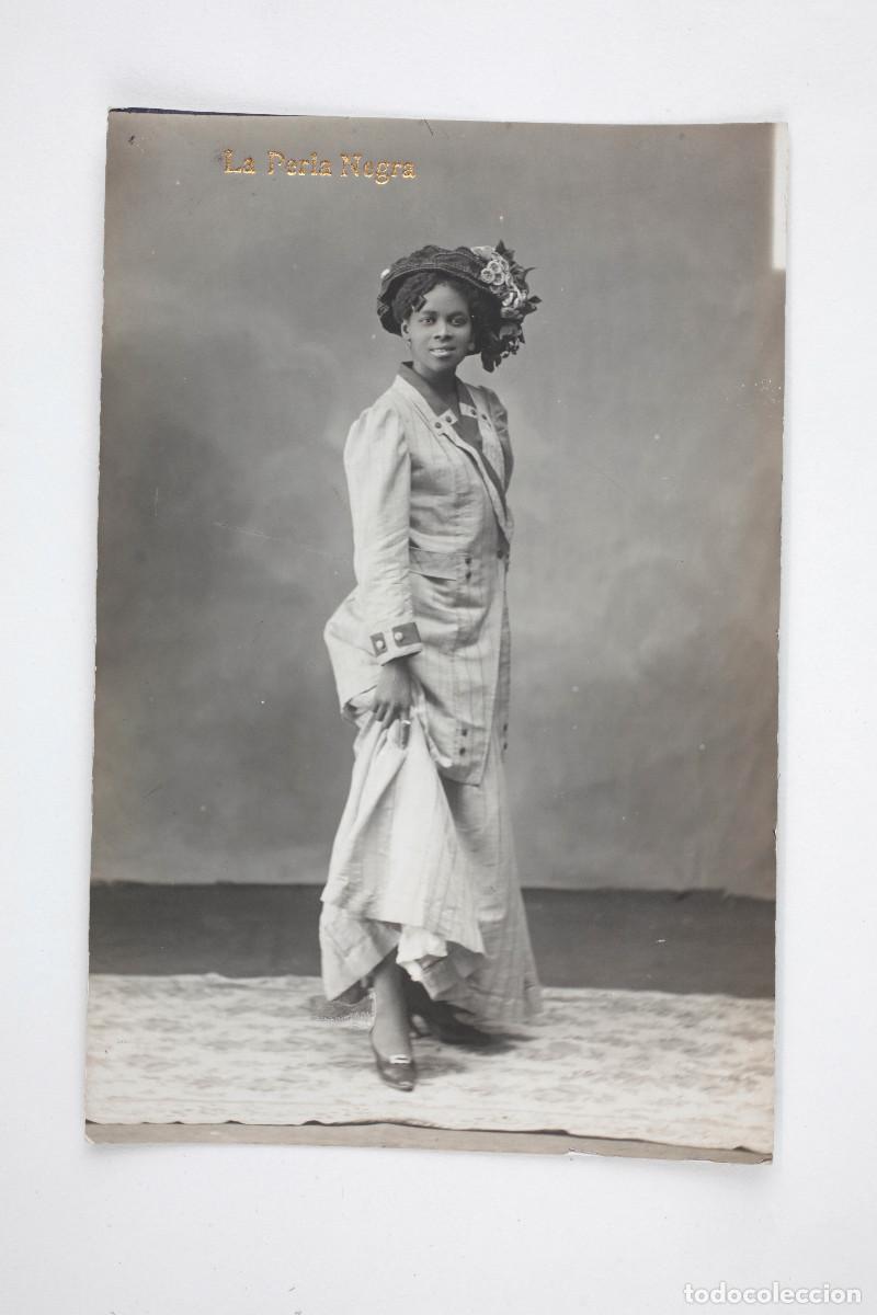 Fotograf&iacute;a antigua: LA PERLA NEGRA, BAILARINA AFROCUBANA, 1910 APROX.