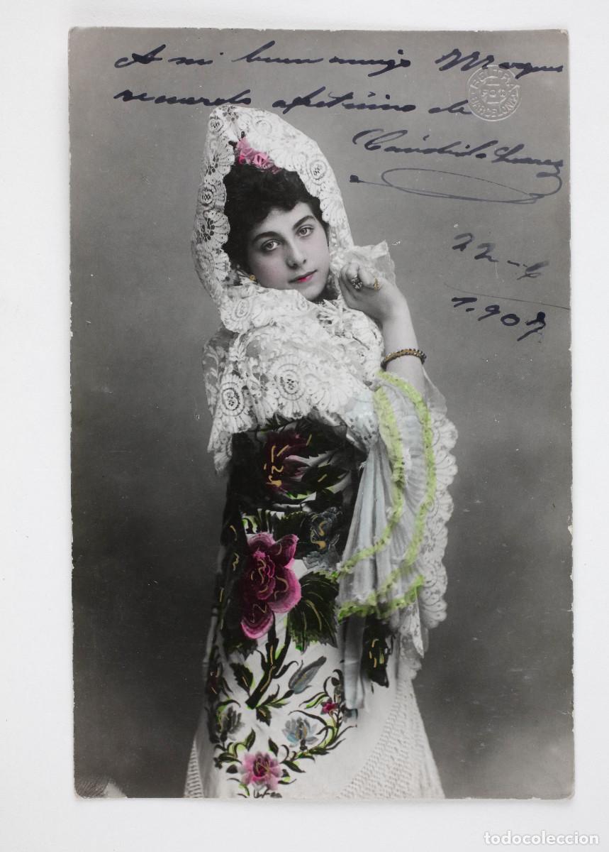Fotograf&iacute;a antigua: RETRATO DE ACTRIZ POR IDENTIFICAR, FIRMADA. FOTO BELTR&Aacute;, BARCELONA.