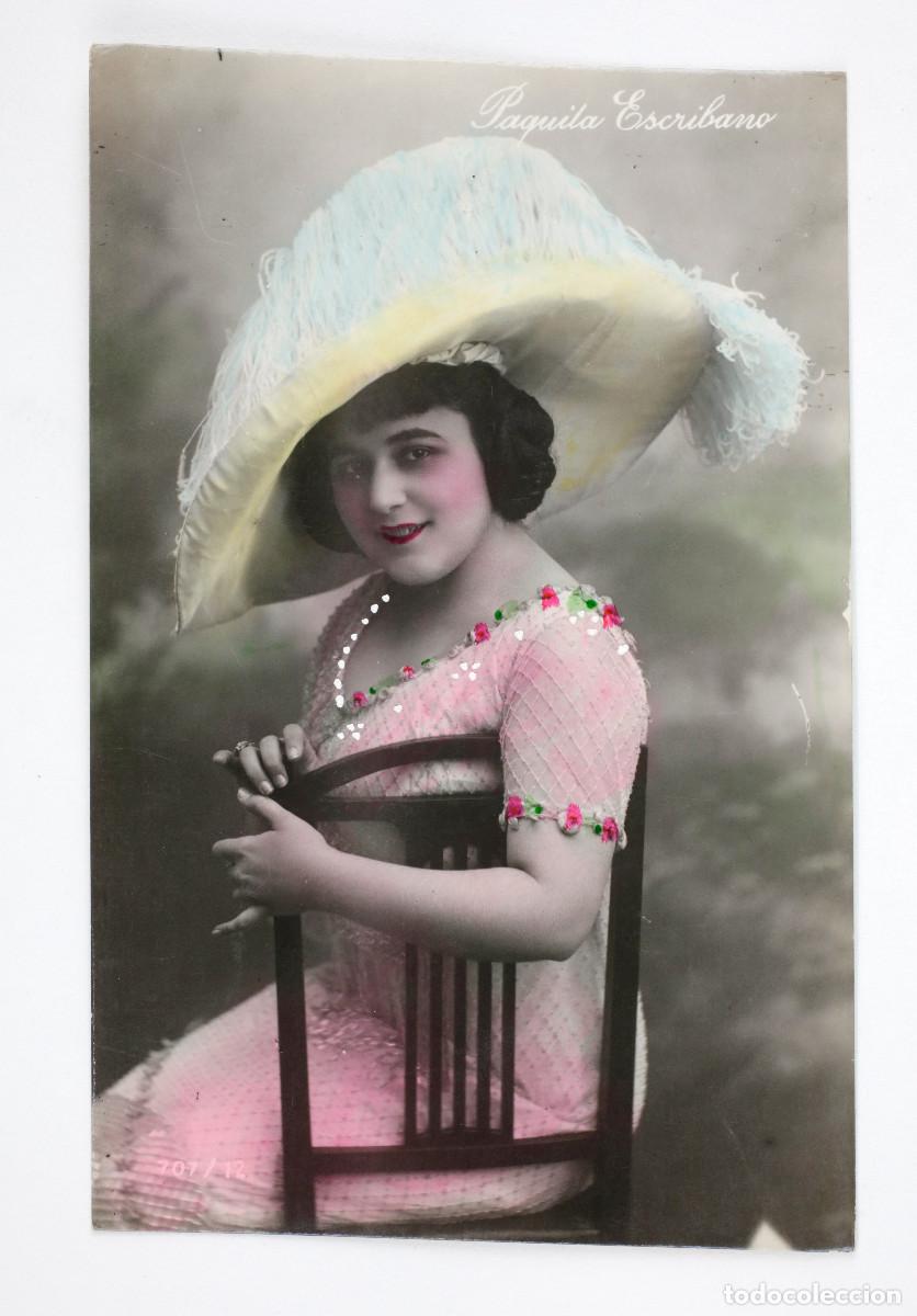 Fotograf&iacute;a antigua: AMPARO ESCRIBANO, ILUMINADA A MANO.