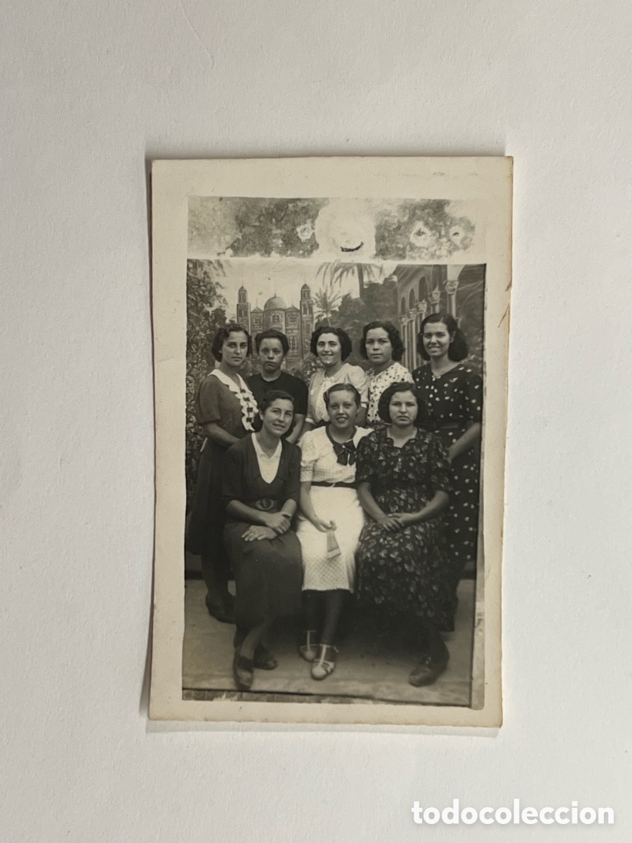 Fotograf&iacute;a antigua: MINUTEROS SIMAT DE LA VALLDIGNA..? Y lleg&oacute; la Feria. Se&ntilde;oritas en el Jard&iacute;n de la Arcadia (h.1945?)