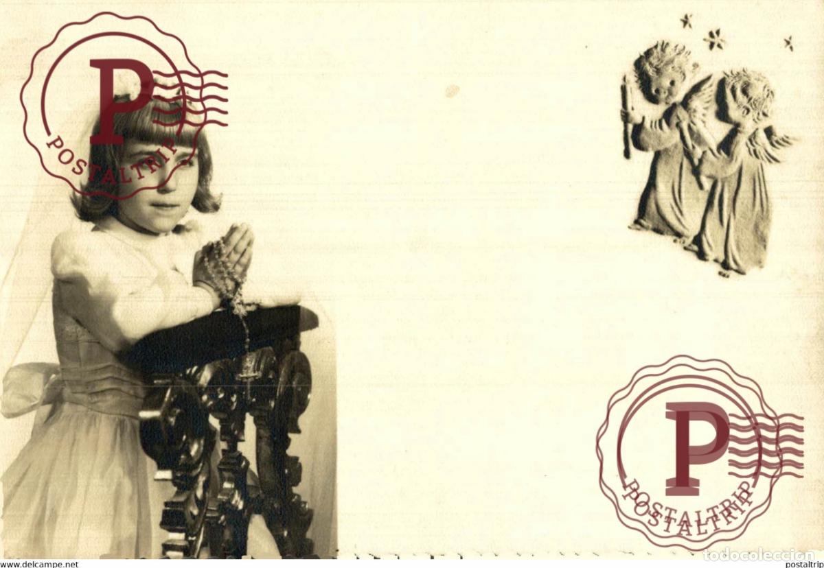 Fotograf&iacute;a antigua: NI&Ntilde;A DE COMUNI&Oacute;N CONCHI RUIZ ESPA&Ntilde;A FOTOGRAF&Iacute;A FOTOPOSTAL PHOTO POSTCARD