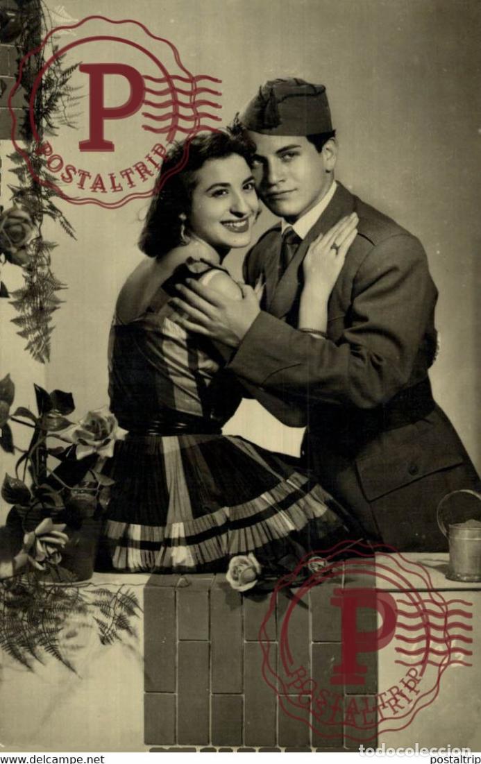 Fotograf&iacute;a antigua: PAREJA COUPLE COUPLE DAMOUREUX FOTOGRAF&Iacute;A FOTOPOSTAL PHOTO POSTCARD