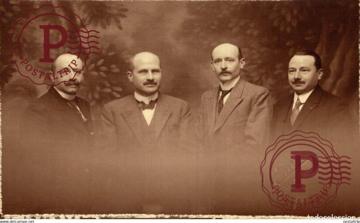 Fotograf&iacute;a antigua: UN PORTRAIT DART PAR EMILIO BRUXELLES. 1925 LES 4 FR&Eacute;RES FOTOGRAF&Iacute;A FOTOPOSTAL PHOTO POSTCARD