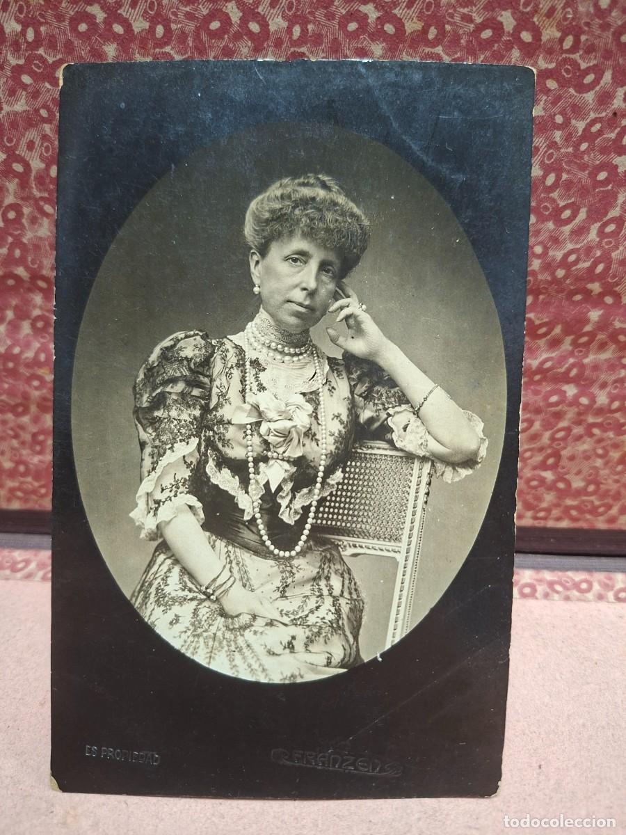 Alte Fotografie: ANTIGUA FOTOGRAFIA TARJETA POSTAL REINA VICTORIA EUGENIA CASA REAL ALFONSO XIII FRANZEN