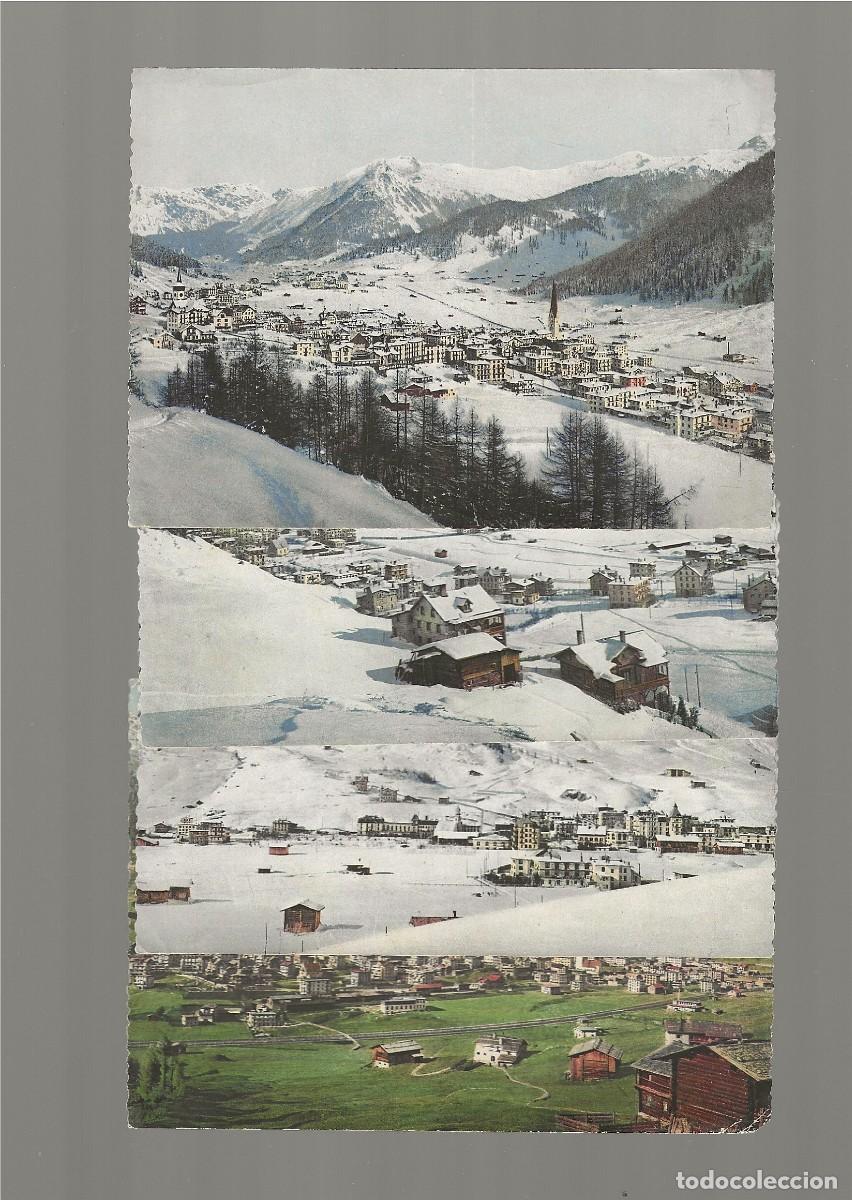Fotograf&iacute;a antigua: 4 POSTALES - A&Ntilde;OS 50 - DAVOS - SUIZA - 157 X 110