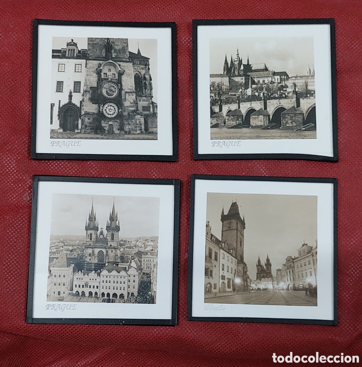 Fotografia antica: cuadritos Prague Ars Foto con cristal.