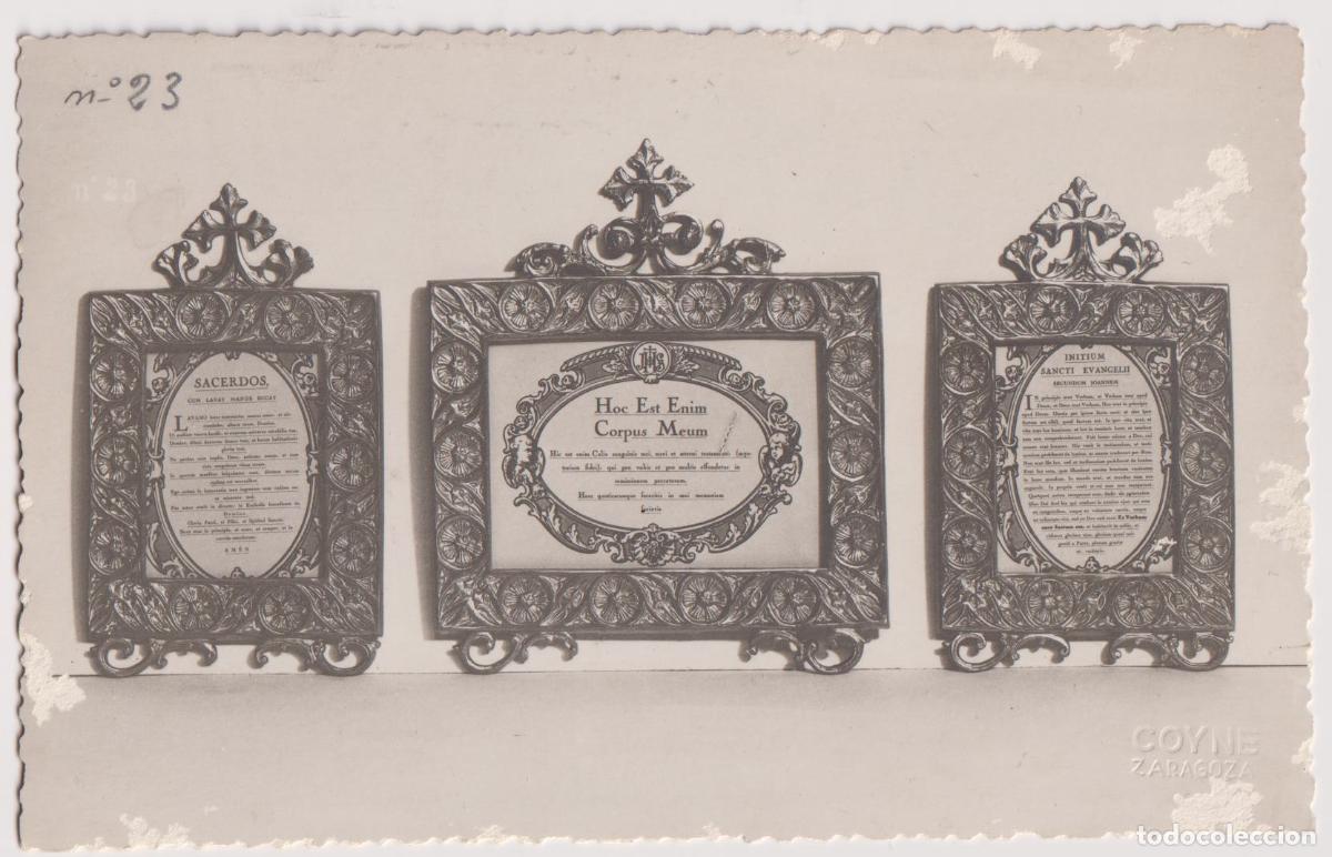 Fotografia antiga: FOTO TRES SACRAS DE ALTAR (CARTAGLORIAS) &ndash; FOTO VINTAGE DEL ESTUDIO COYNE DE ZARAGOZA